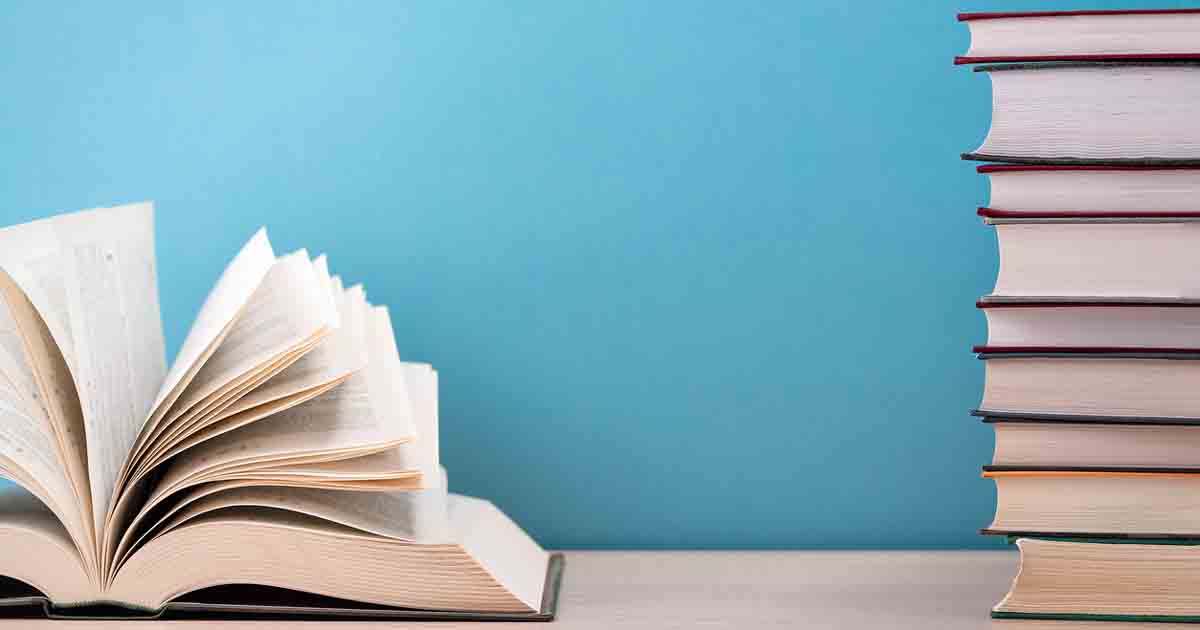 Stack of books.