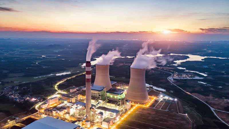 A thermal power station.