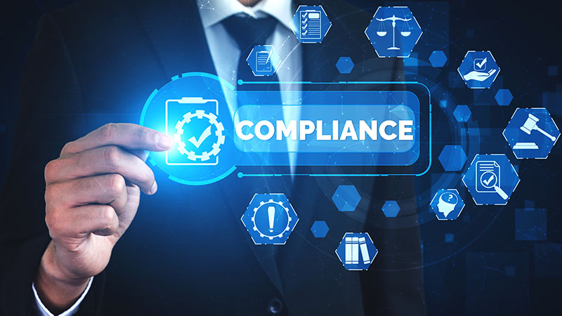 Business compliance icons.