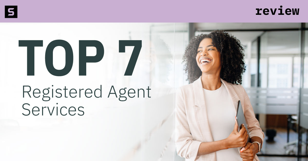 A registered agent with a smile on her face.