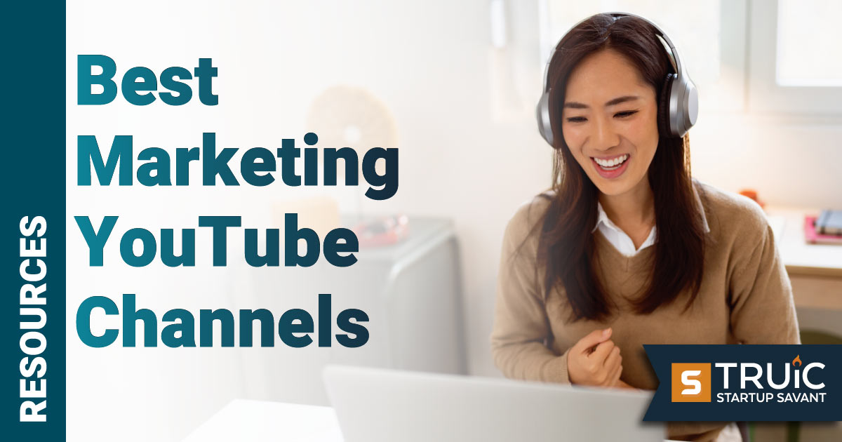 Woman watching a marketing video on YouTube.