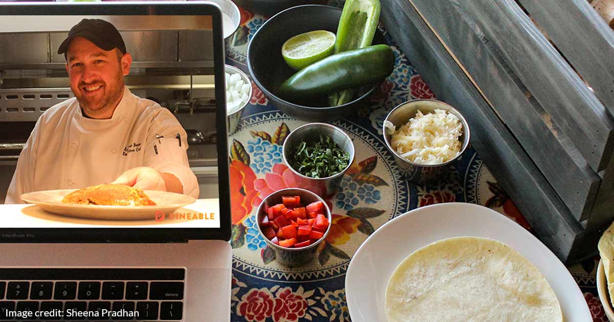 Dineable virtual event catering.