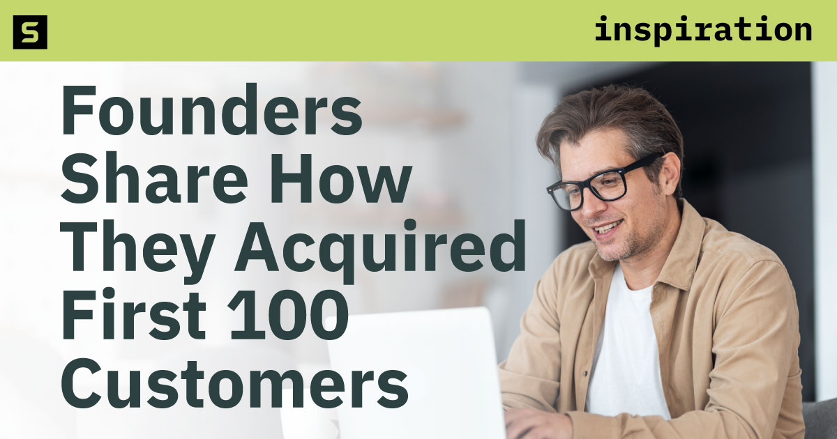 Man analyzing strategy to acquire his first 100 customers.